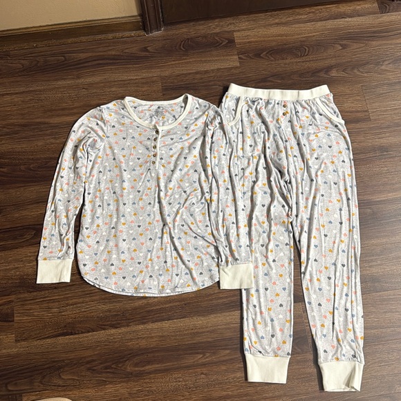 Two set bundle Cuddl Duds Cozy Henley Pajama Top & Jogger Set - Picture 2 of 7